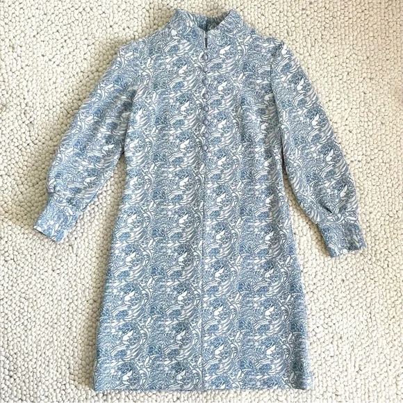 Leo-Danal Crimplene Dress with Buttons, Women’s US 10 Light Blue & Cream - Picture 9 of 13